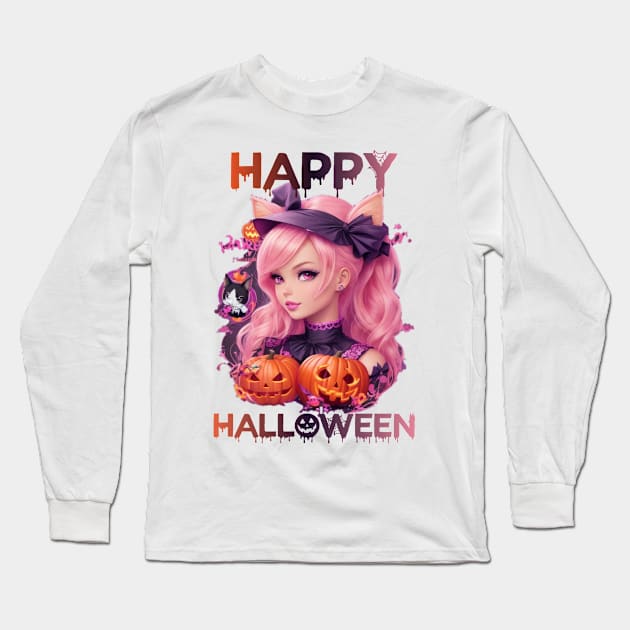 happy halloween barbie Long Sleeve T-Shirt by AOAOCreation